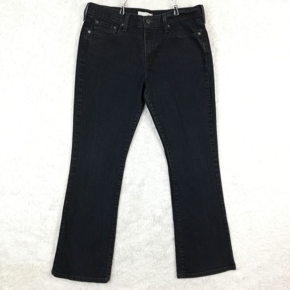 Levi's Womens Jeans 515 Boot Cut Denim Blue Y2K Dark Wash Blackish Blue Mid 12